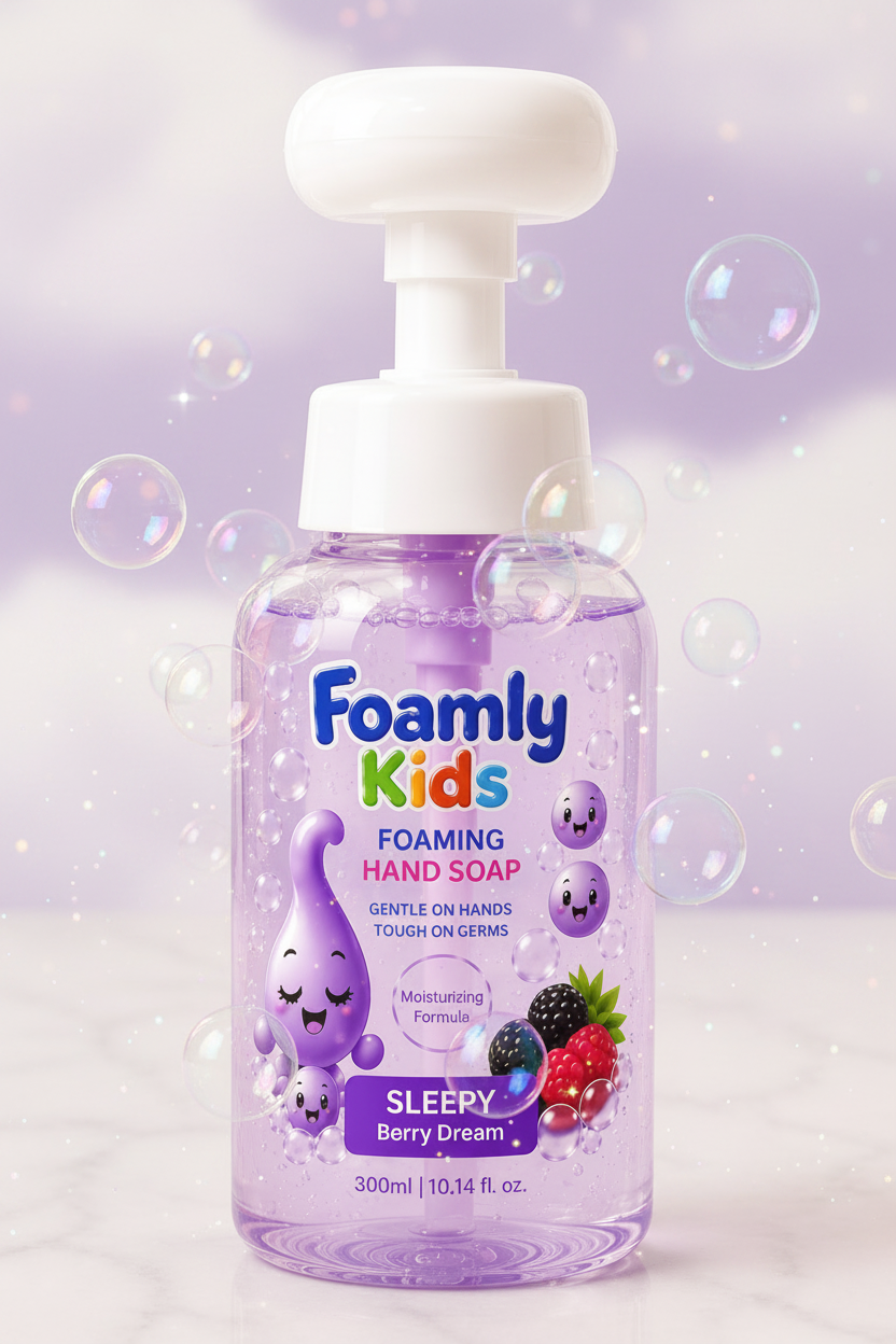 Sleepy Berry Dream Foaming Hand Soap with fun bubbles and sparkles